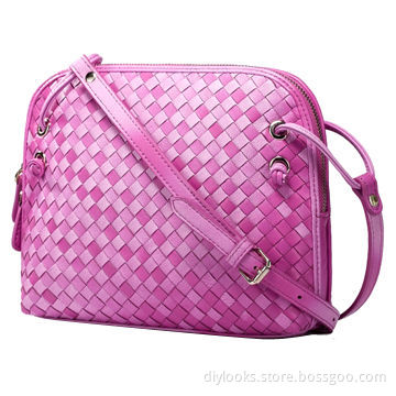 Nuchelle High-end Woven Pattern Color Gradient Style Sheep Leather Single Shoulder Bag